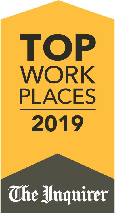 2019 top workplace award presented by the philadelphia inquirer