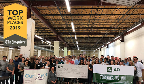 AD Wins 2019 Top Workplace Award Presented by The Philadelphia Inquirer