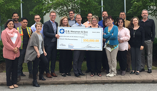 E.B. Horsman & Son Donates $50,000 to the BC Children’s Hospital Foundation
